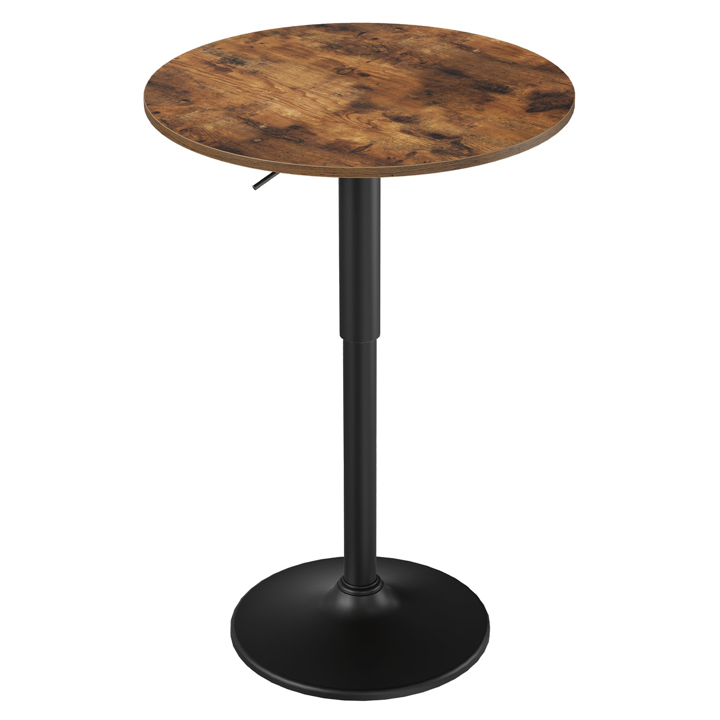 HOOBRO 27-35.4 Inch Height-Adjustable Round Bar Table with Sturdy Base
