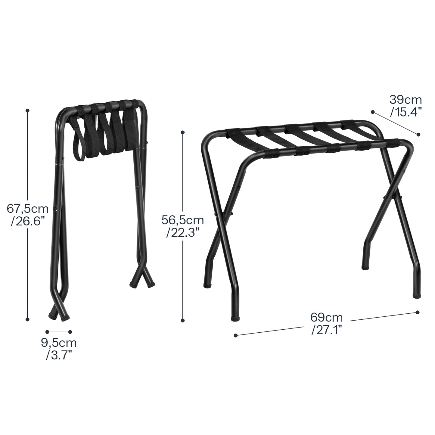 HOOBRO Metal Foldable Luggage Rack
