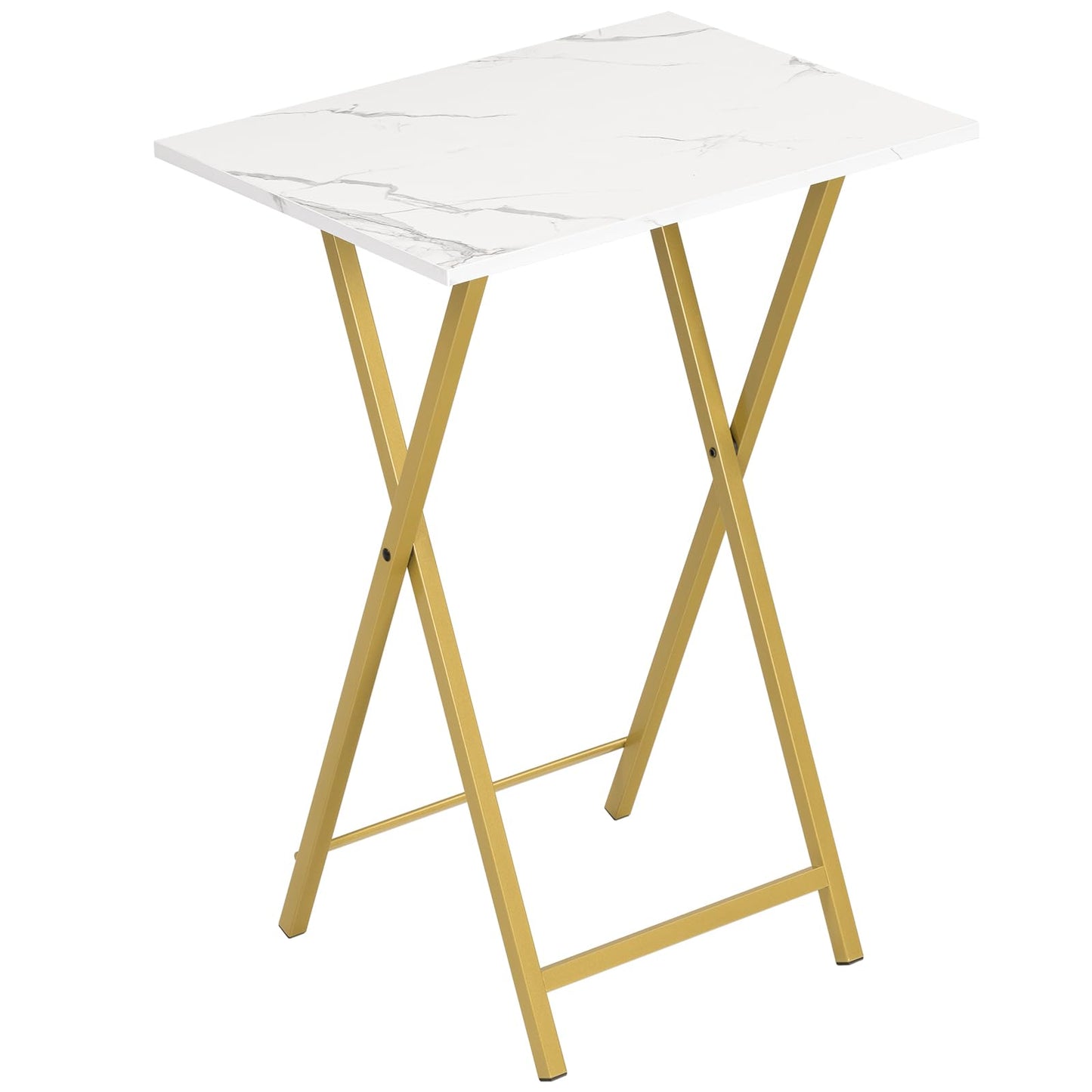 HOOBRO Marble Folding Portable TV Tray Table