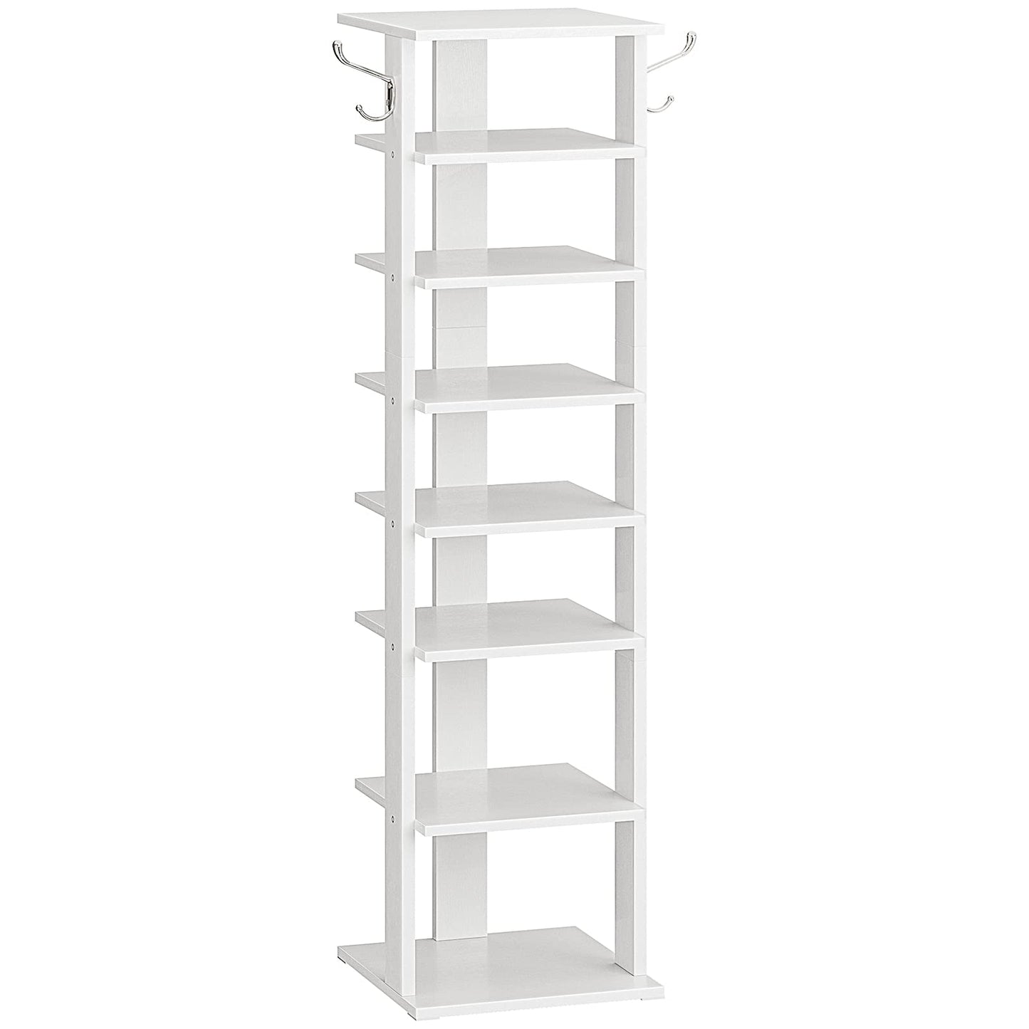 HOOBRO Wooden 8-Tiers Vertical Shoe Rack