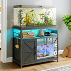 HOOBRO 40-50 Gallon Fish Tank Stand with Power Outlet & LED Light