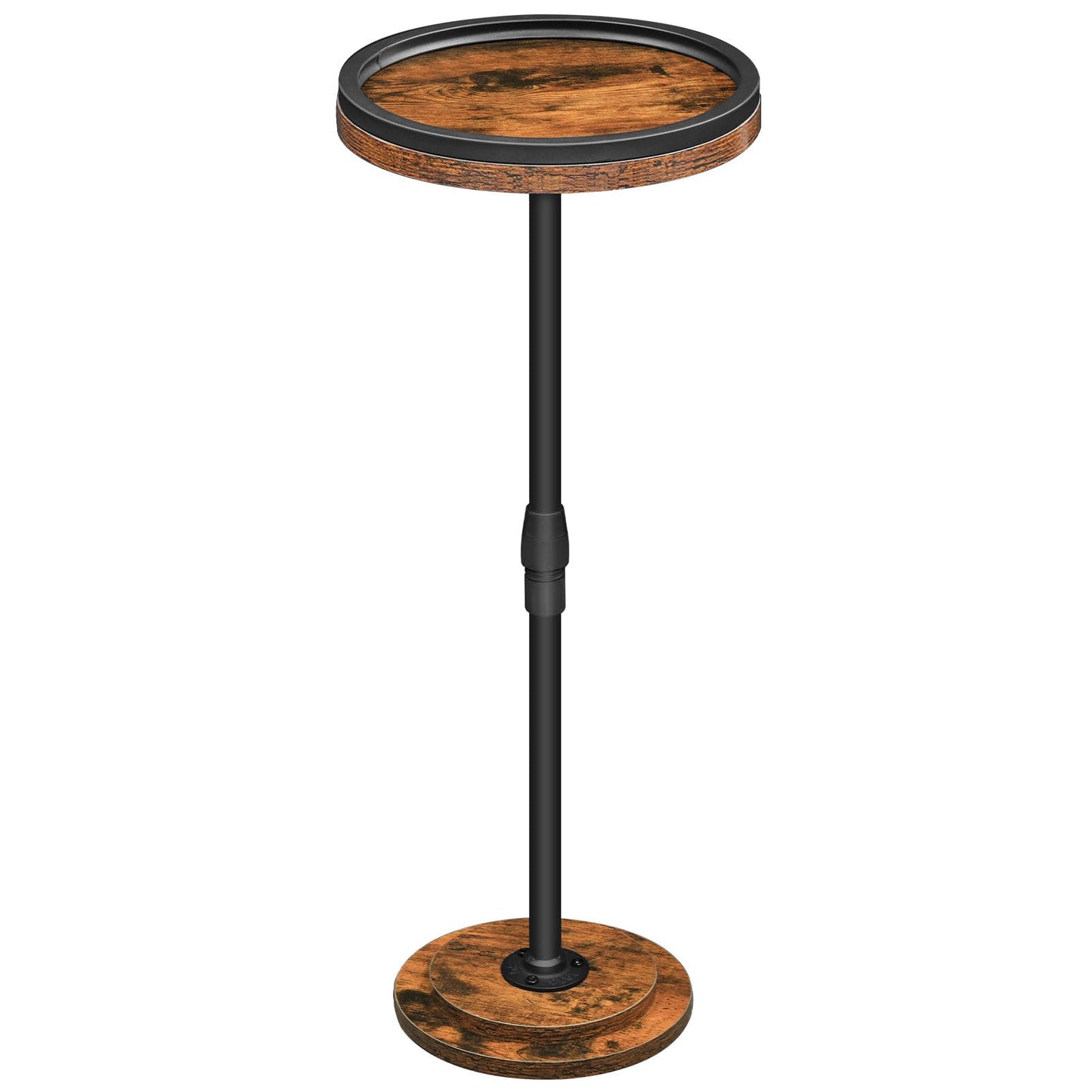 HOOBRO Height Adjustable Small Round Coffee Martini Side Table