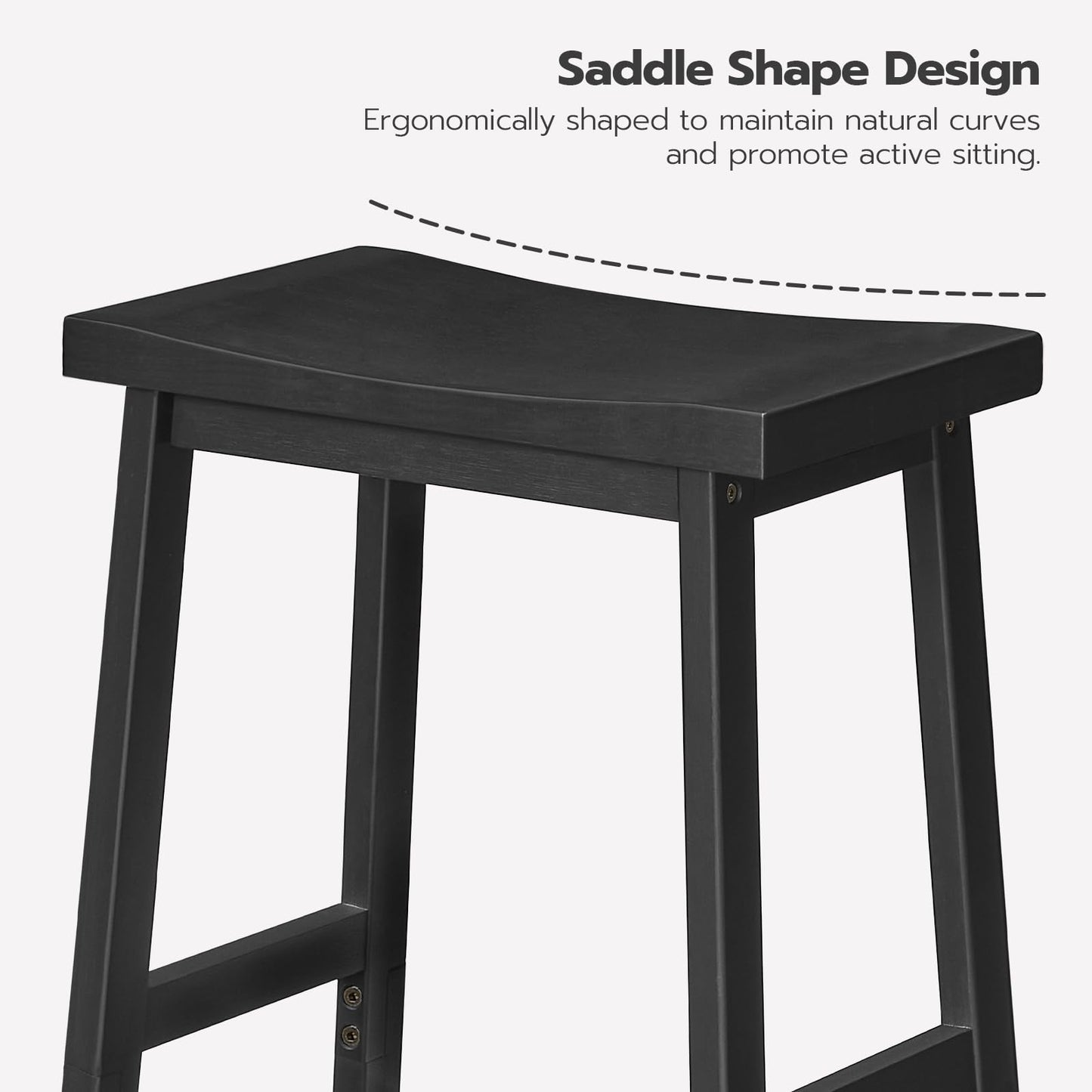 HOOBRO Kitchen Saddle Bar Stool / 2PICS