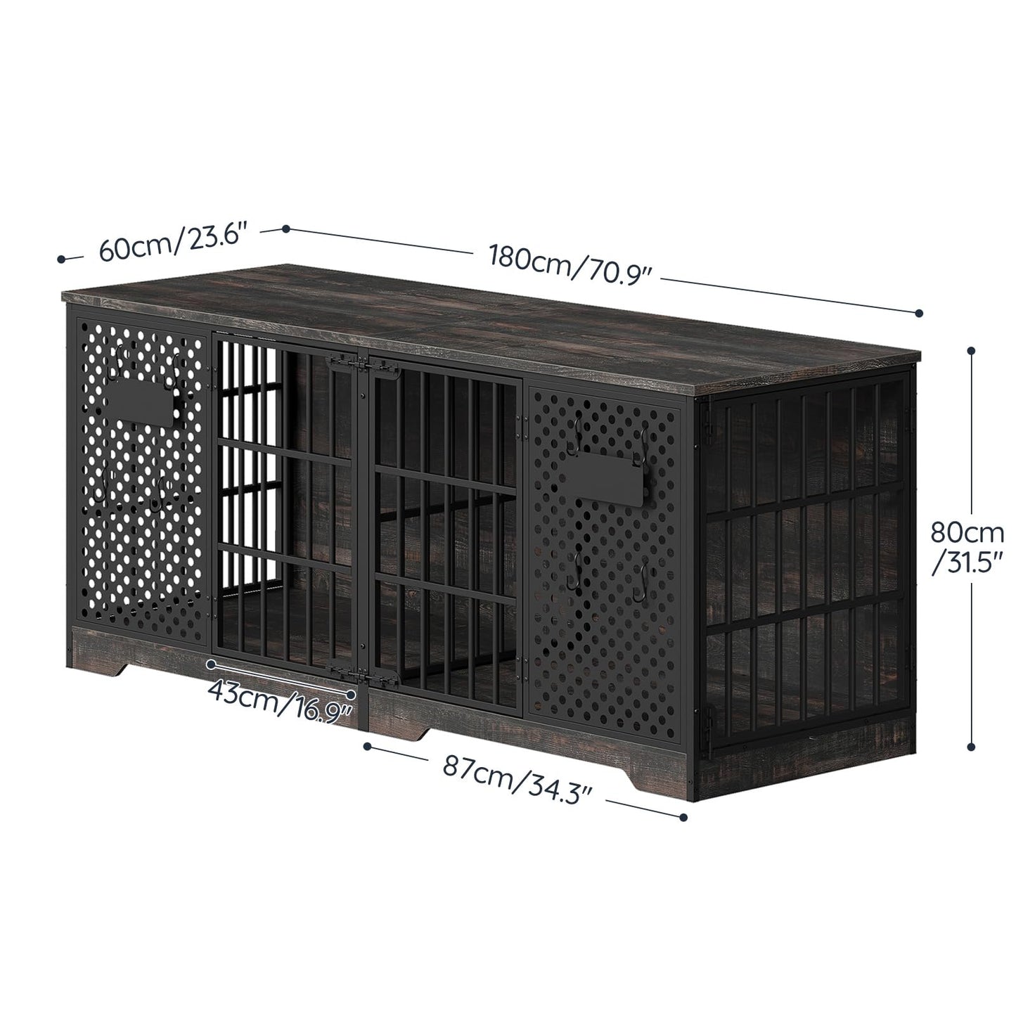 HOOBRO 71 Inch Dog Kennel Furniture Indoor as TV Stand