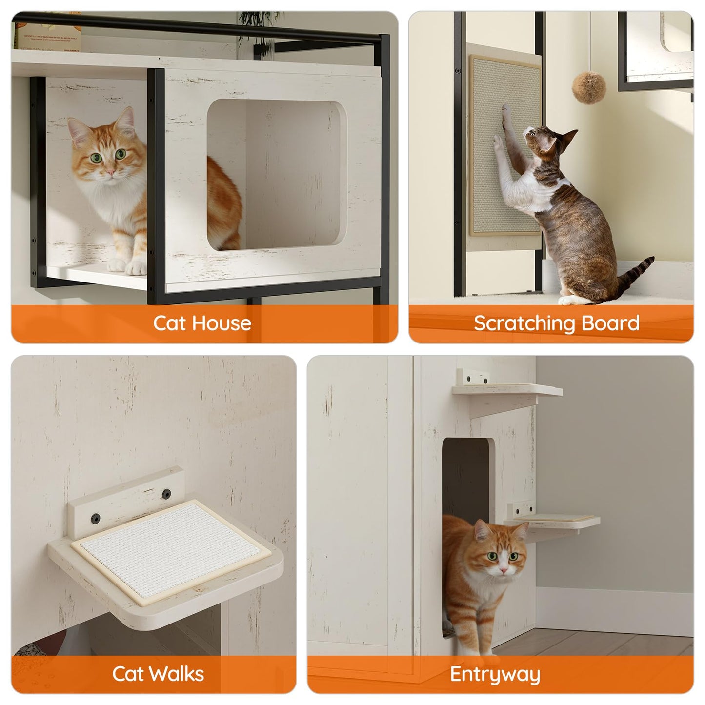 HOOBRO Cat Automatic Litter Box Enclosure Furniture with Charging Station