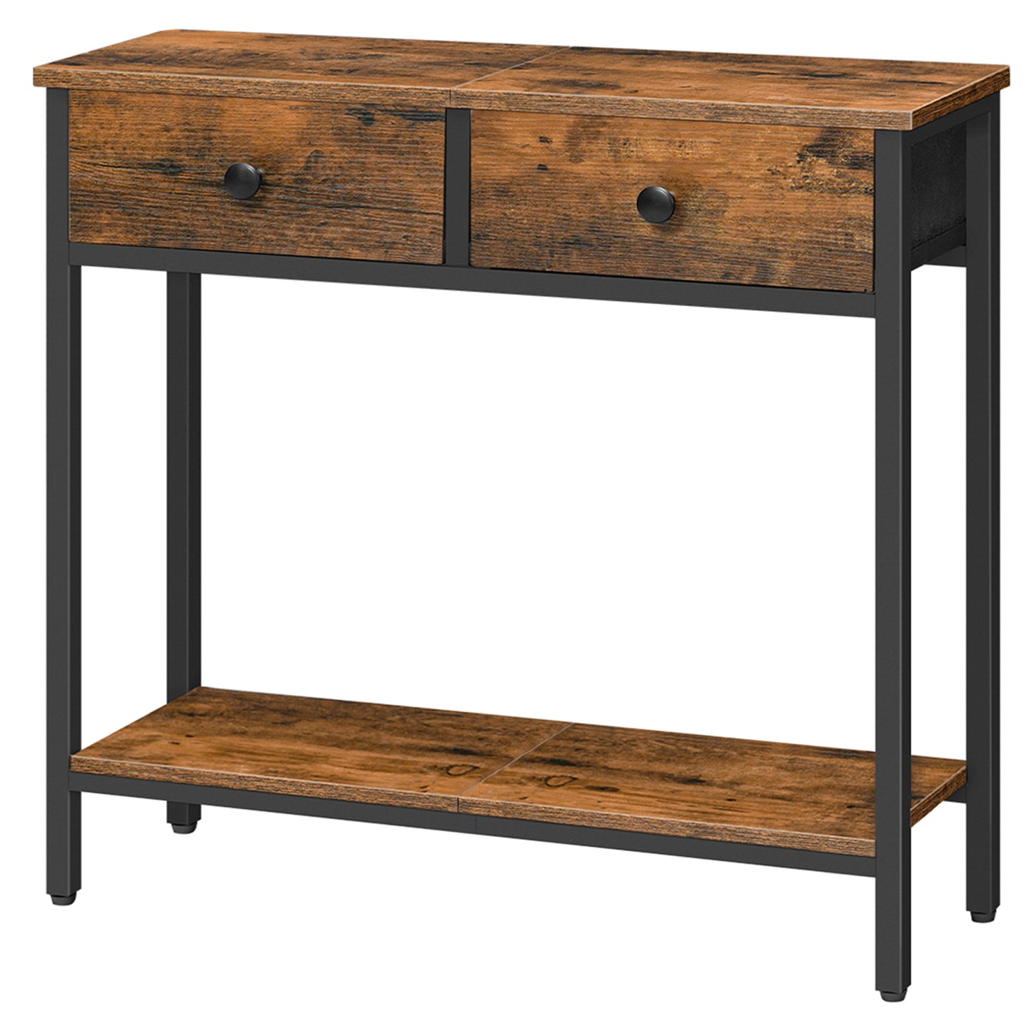 HOOBRO 29.5-inch Narrow Console Table with 2 Fabric Drawers