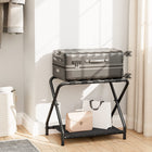 HOOBRO Folding Luggage Rack with Fabric Shelf