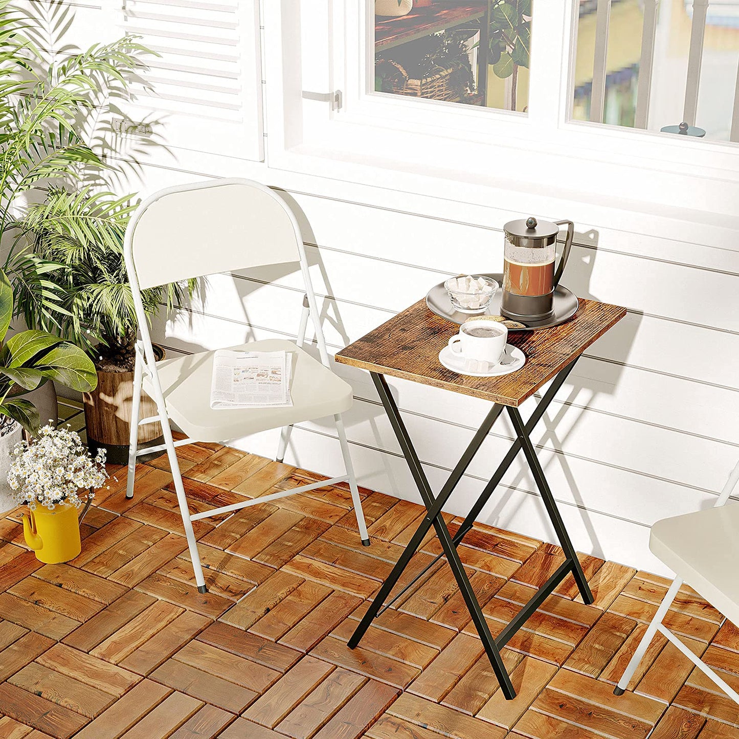 HOOBRO Folding TV Tray Table for Small Space
