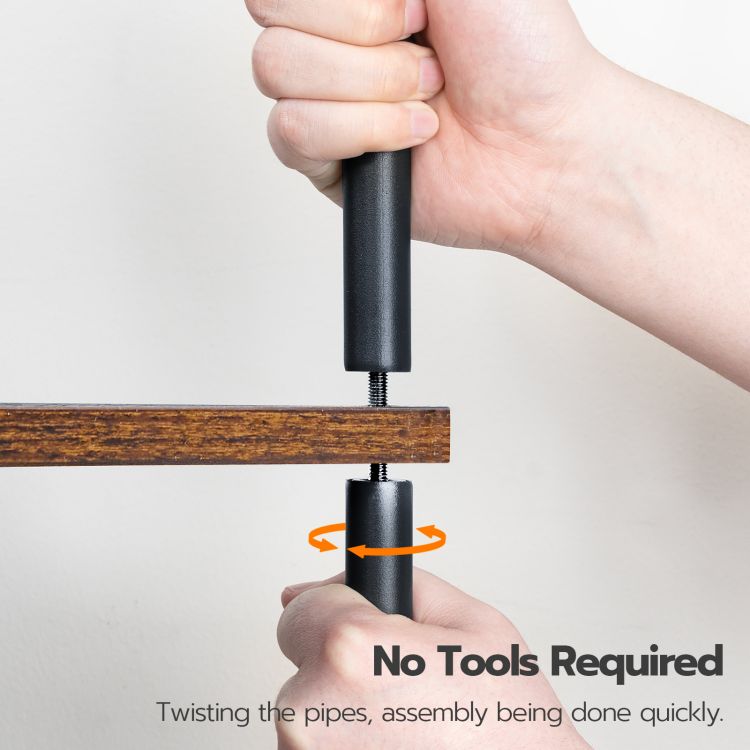 HOOBRO Corner Shelf Stand, 64.8" Tall Industrial Corner Cabinet with Doors, 5-Tier Corner Bookcase, Corner Display Cabinet Plant Stand, Display Shelves Rack for Living Room