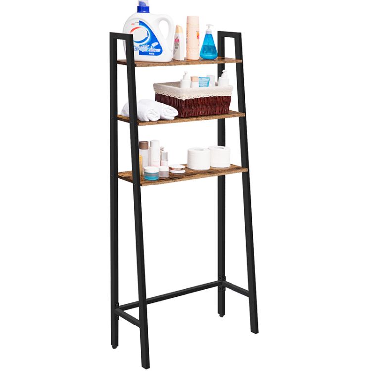 HOOBRO Over the Toilet Storage, 3 Tier Over Toilet Bathroom Organizer with Adjustable Feet, Industrial Multi-Functional Toilet Rack, Bathroom Storage Organizer, Easy to Assemble
