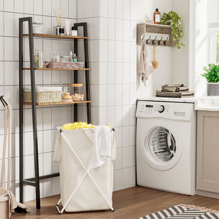 HOOBRO Over the Toilet Storage, 3 Tier Over Toilet Bathroom Organizer with Adjustable Feet, Industrial Multi-Functional Toilet Rack, Bathroom Storage Organizer, Easy to Assemble