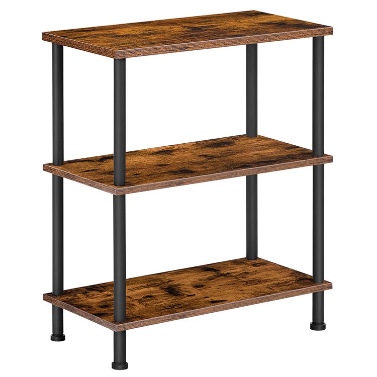 HOOBRO Side Table, 3-Layer Stackable Bedside Table, Stable End Table for Small Space in Bedroom, Living Room, Hallway, Space Saving, Easy Assembly, Industrial Style