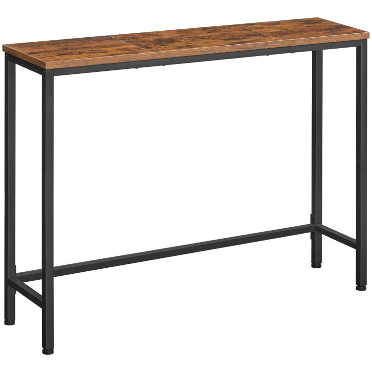 HOOBRO Console Table, Sofa Table with Support Bar, Hallway Entrance Table for Living Room, Entryway, Corridor, Sturdy, Easy Assembly, Wood Look Accent Table