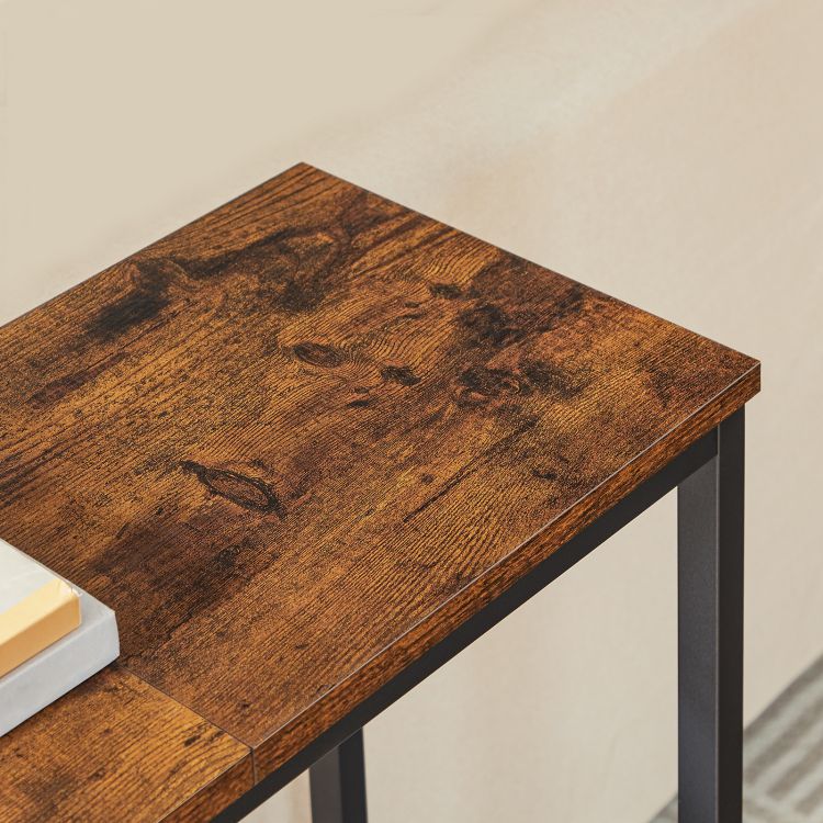 HOOBRO Console Table, Sofa Table with Support Bar, Hallway Entrance Table for Living Room, Entryway, Corridor, Sturdy, Easy Assembly, Wood Look Accent Table