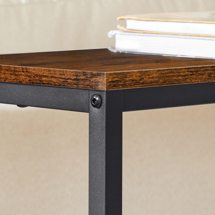 HOOBRO Console Table, Sofa Table with Support Bar, Hallway Entrance Table for Living Room, Entryway, Corridor, Sturdy, Easy Assembly, Wood Look Accent Table