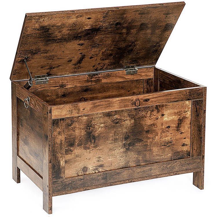 HOOBRO Storage Chest, Retro Toy Box Organizer with Safety Hinge, Entryway Storage Bench Supports 220 lb, 29.9 x 15.7 x 18.9 Inches, Toy Chest, Wooden Look, Easy Assembly