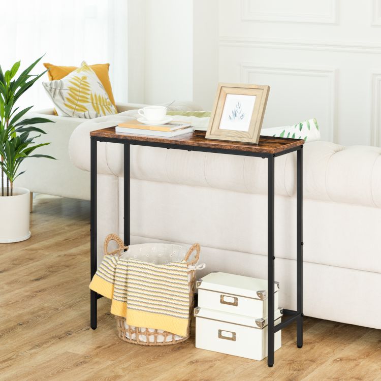HOOBRO Narrow Console Table, 29.5" Small Entryway Table, Thin Sofa Table, Side Table, Display Table, for Hallway, Bedroom, Living Room, Foyer