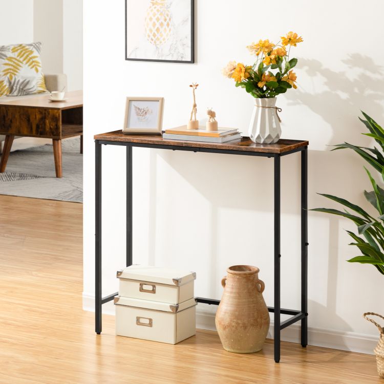 HOOBRO Narrow Console Table, 29.5" Small Entryway Table, Thin Sofa Table, Side Table, Display Table, for Hallway, Bedroom, Living Room, Foyer