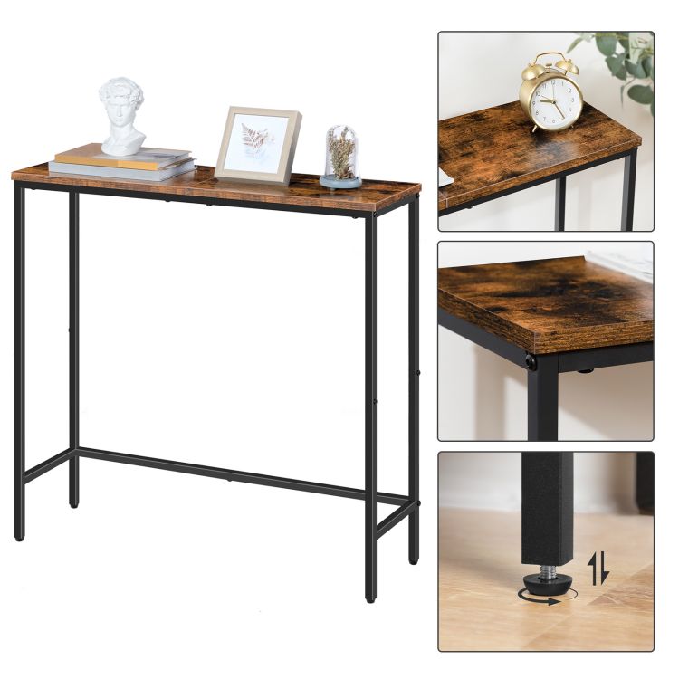 HOOBRO Narrow Console Table, 29.5" Small Entryway Table, Thin Sofa Table, Side Table, Display Table, for Hallway, Bedroom, Living Room, Foyer
