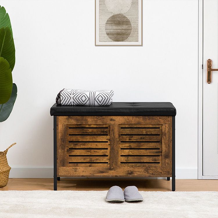 HOOBRO Wooden Toy Chest, Storage Bench with Padded Seat, Shoe Bench, Supports 220 lb, Entryway Bench, 31.5 x 15.7 x 19.3 Inches, Easy Assembly, Bed End Stool, Bedroom