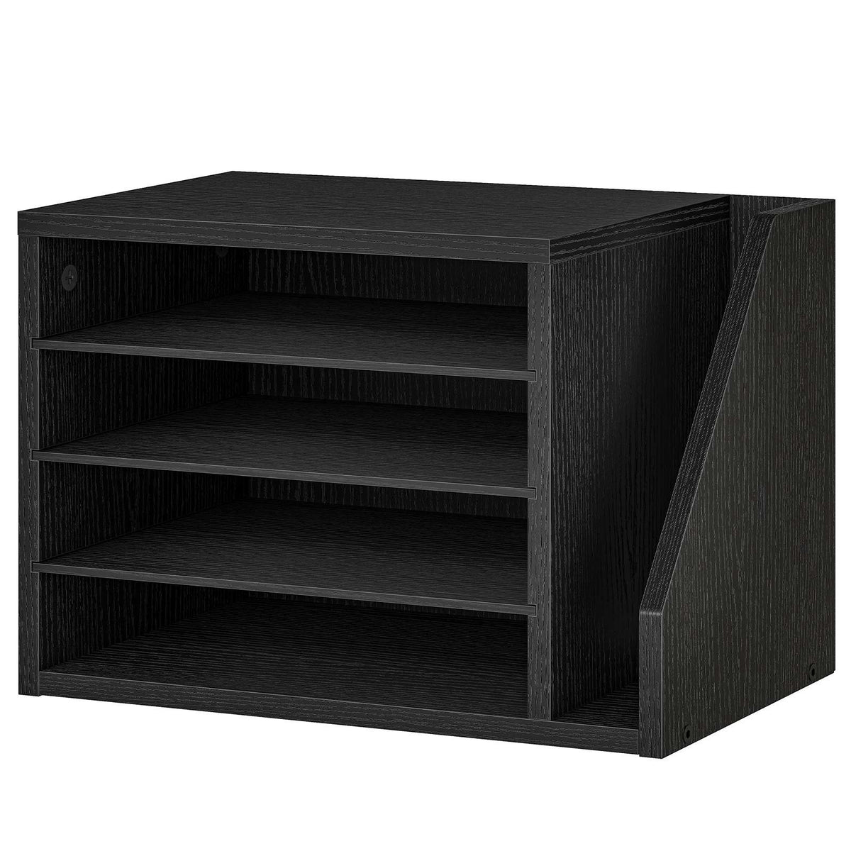 HOOBRO Desktop File Organizer with 4-Tier Paper Trays and Vertical Binder Holder