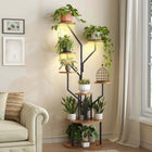 HOOBRO 8-Tier Plant Stand with Full-Spectrum Grow Lights