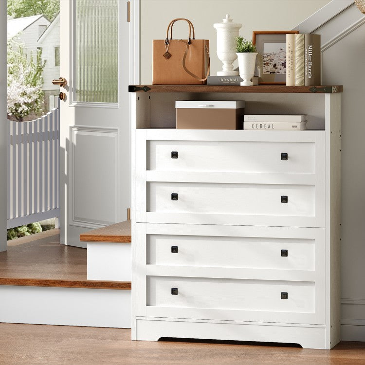 HOOBRO Shoe Cabinet Storage for Entryway, Farmhouse Shoe Cabinet with 2 Flip Drawers, Freestanding Shoe Organizer, Hidden Narrow Shoes Storage Cabinet, Slim Shoe Cabinet