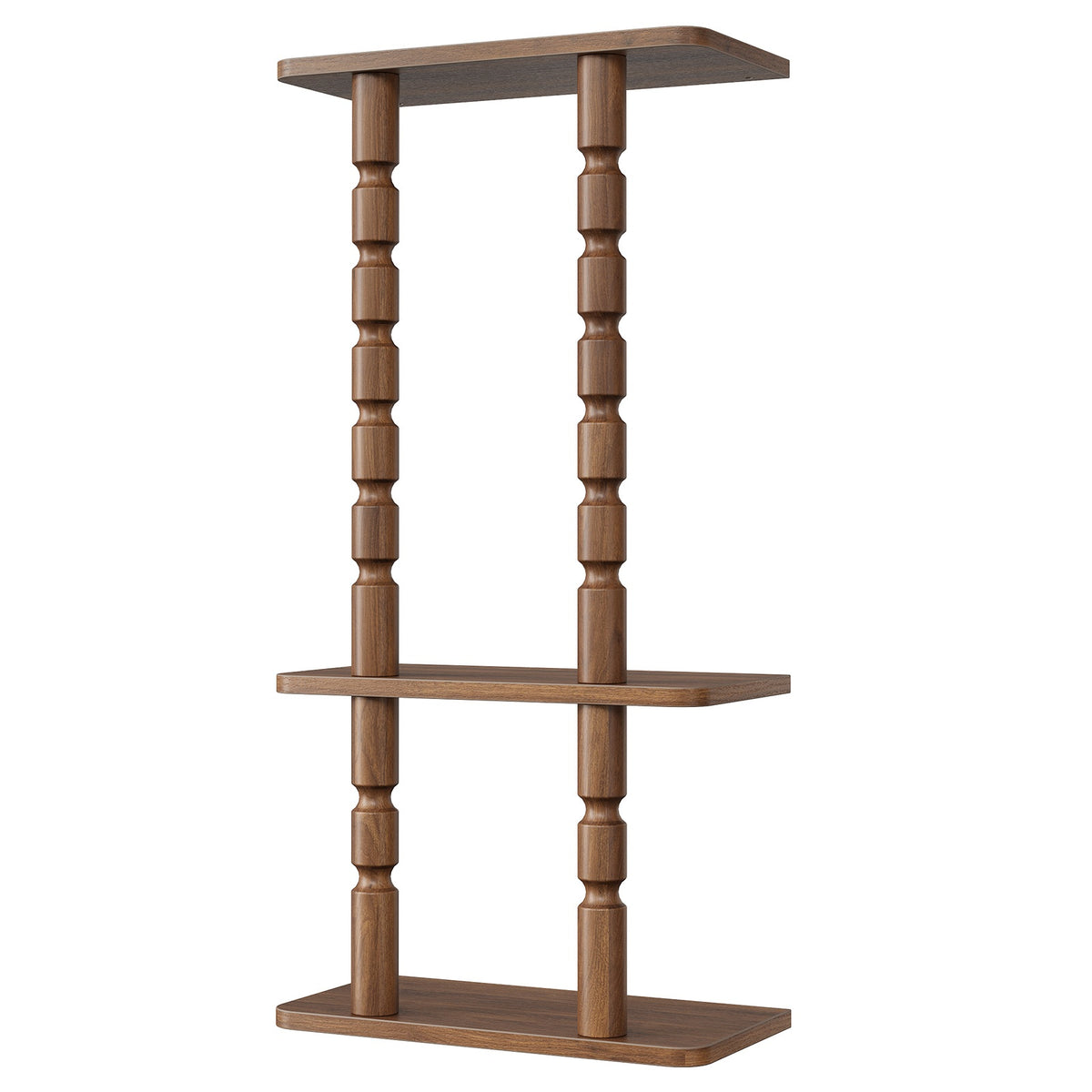 HOOBRO Wall Mounted Wooden Bathroom Towel Storage Rack, Rustic Brown Organizer