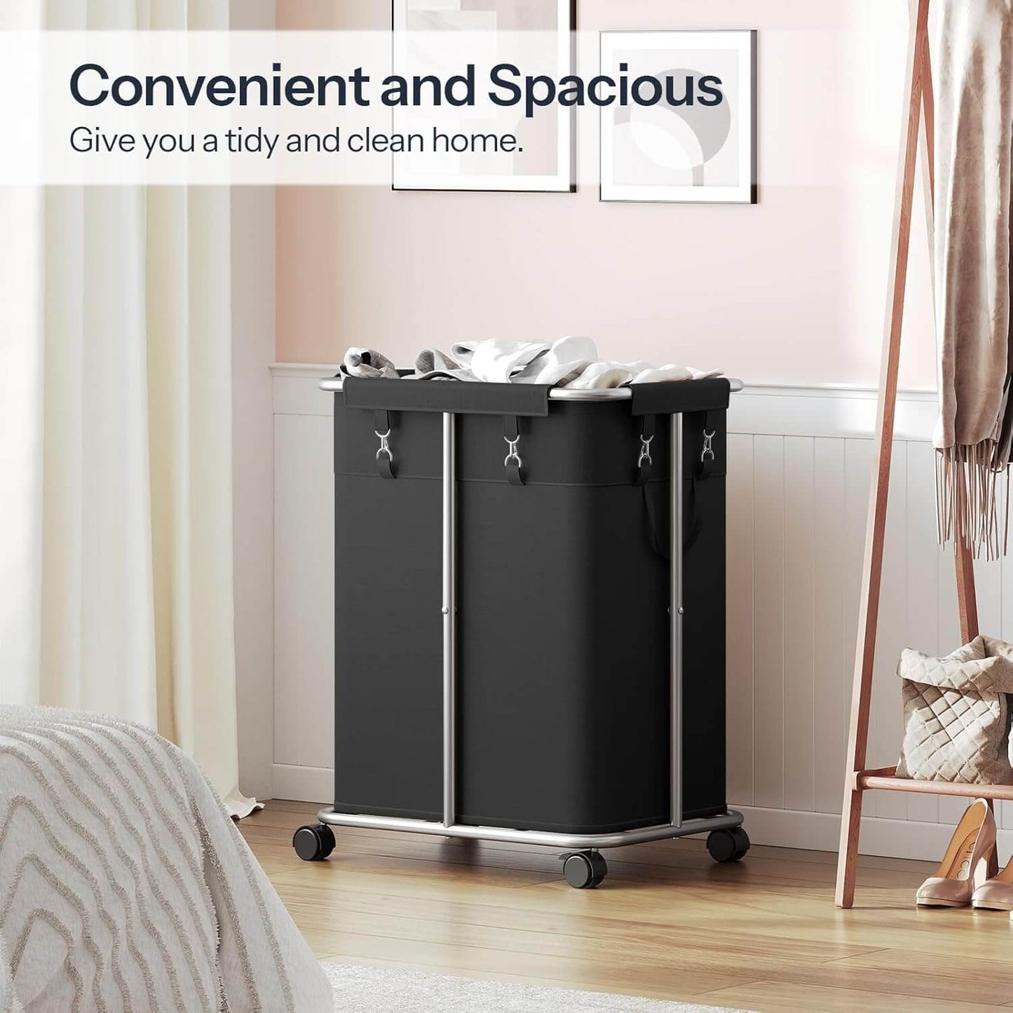 HOOBRO 170L(45 Gallons) Laundry Basket with Wheels