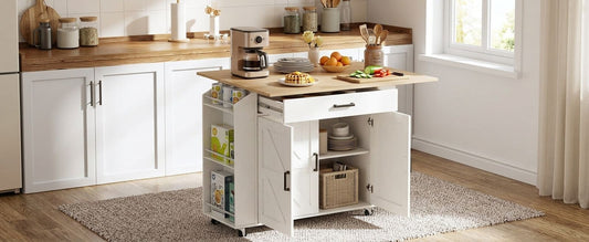 Small Kitchen Ideas: How to Use a Drop-Leaf Kitchen Island for More Space