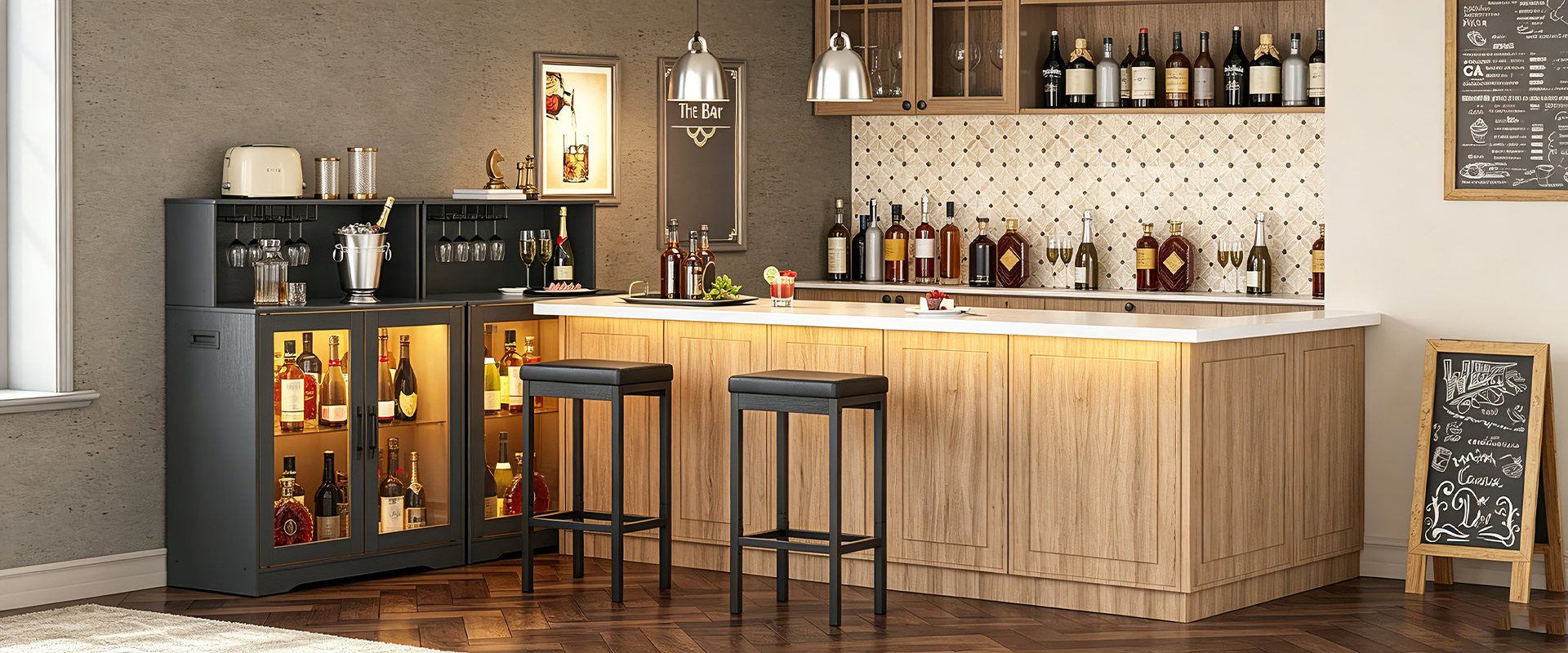 Looking for Perfect Kitchen Bar Furniture? 6 Best HOOBRO Bar Tables, Stools & Cabinets