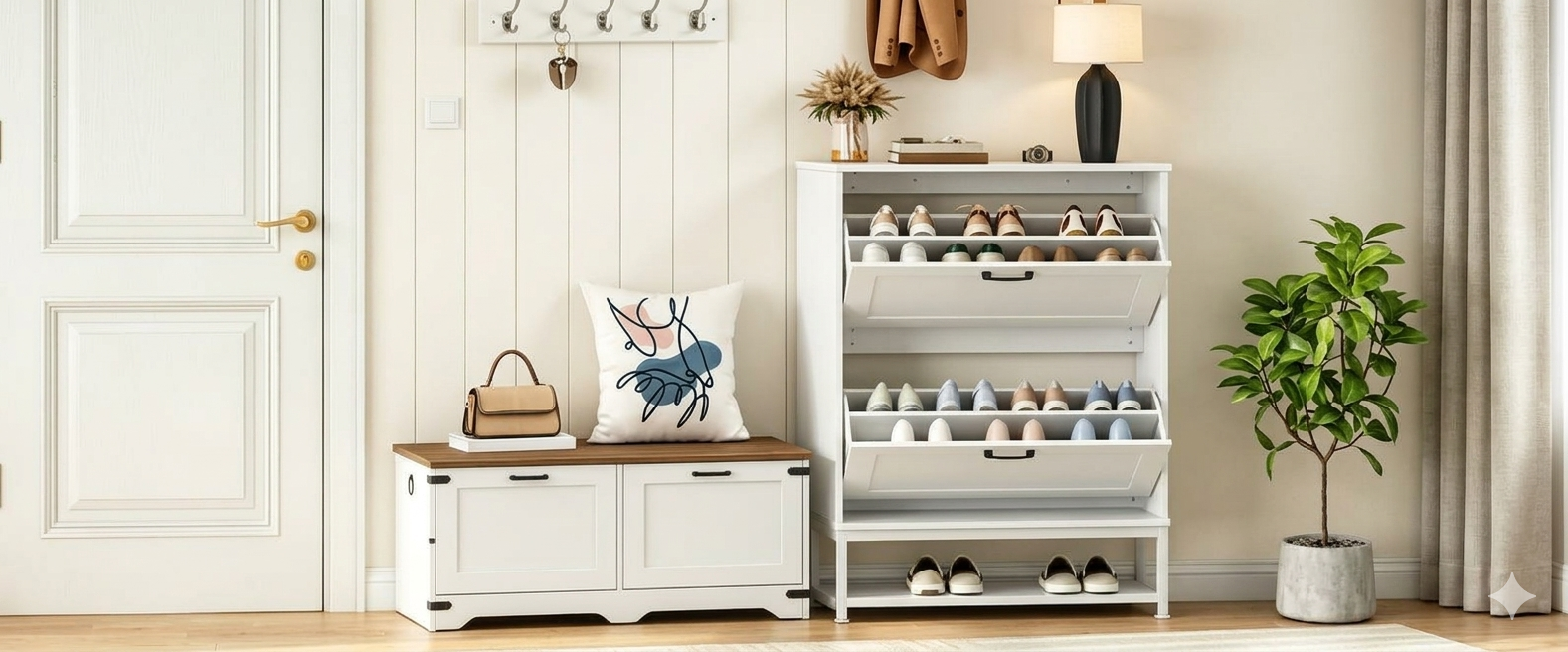 Tired of Cluttered Spaces? 4 Best HOOBRO Storage Benches & Wooden Shoe Racks for Every Room