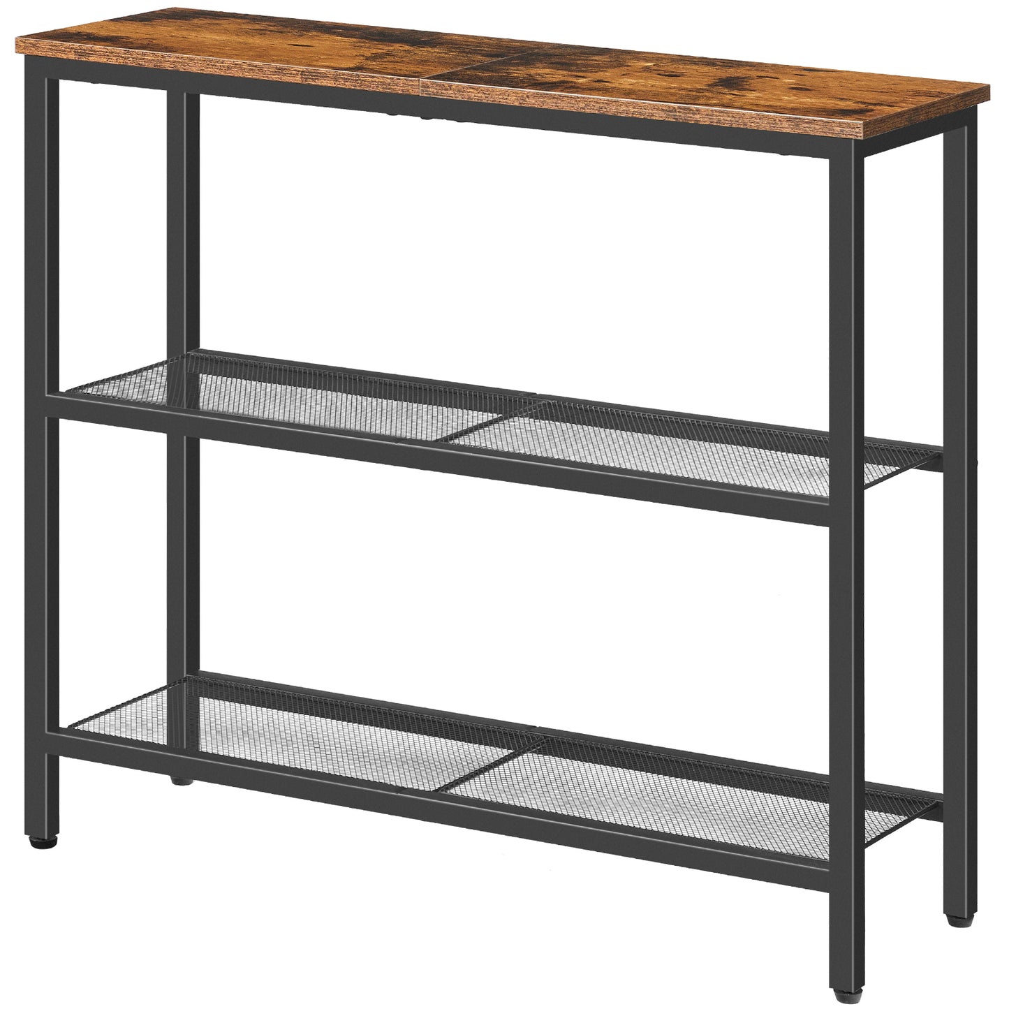 HOOBRO 29.5-inch 3-Tier Narrow Console Table with Shelves
