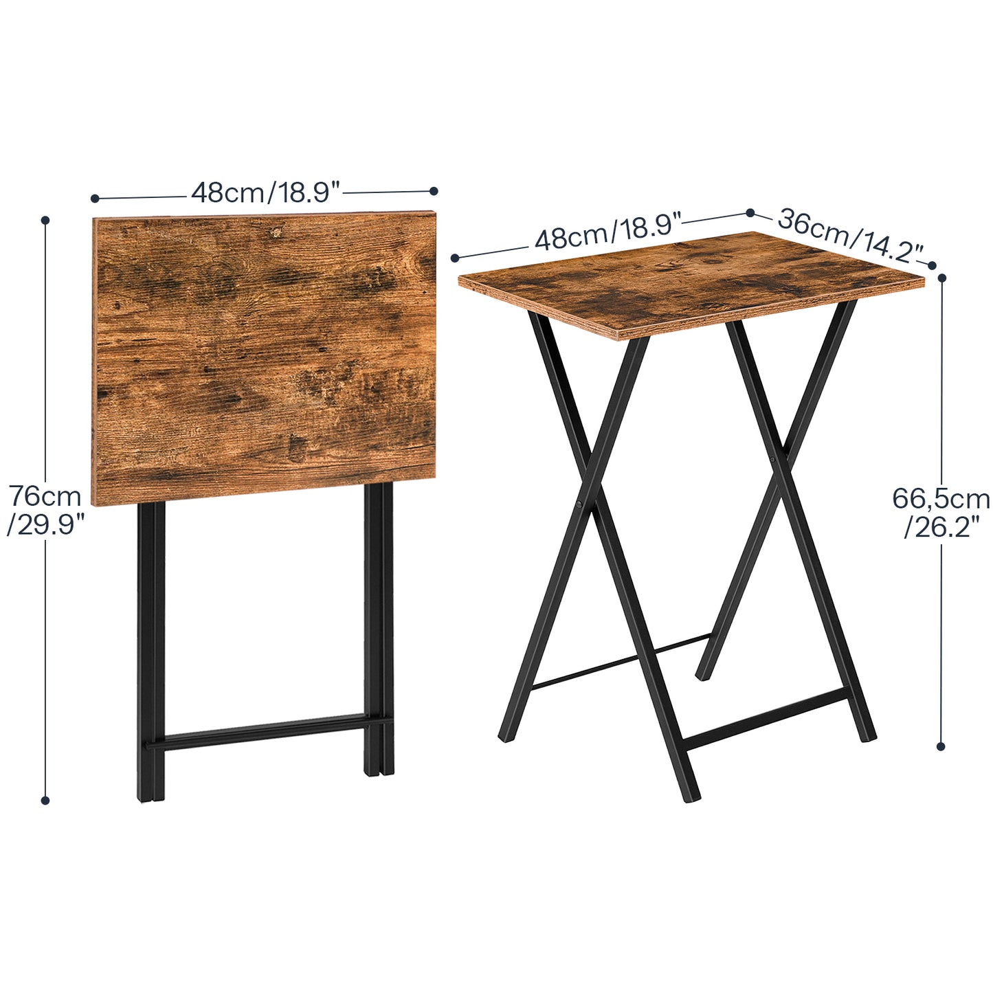 HOOBRO Folding TV Tray Table for Small Space / 2PICS