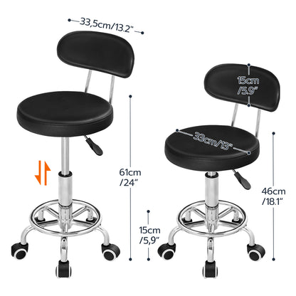 HOOBRO Height-Adjustable 360?? Swivel Chair with Charging Station