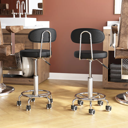 HOOBRO Height-Adjustable 360?? Swivel Chair with Charging Station