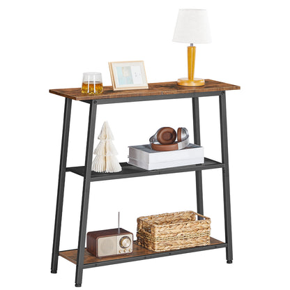 HOOBRO 30 inch 3-Tier Narrow Console Table with Storage Shelves
