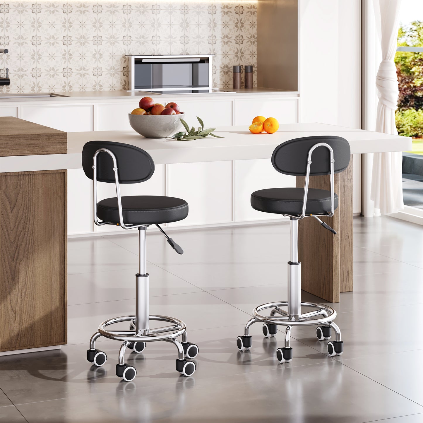 HOOBRO Height-Adjustable 360?? Swivel Chair with Charging Station