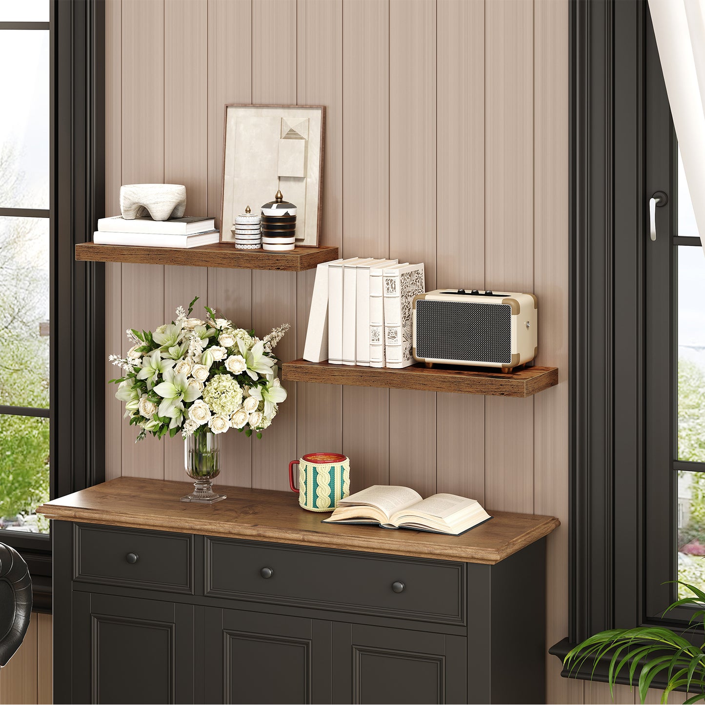 HOOBRO 23.6-inch Wall-Mounted Shelf  / 2PICS