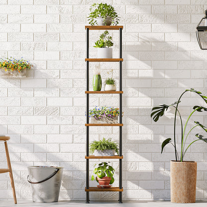 HOOBRO 6-Tier Square Rack Corner Bookshelf