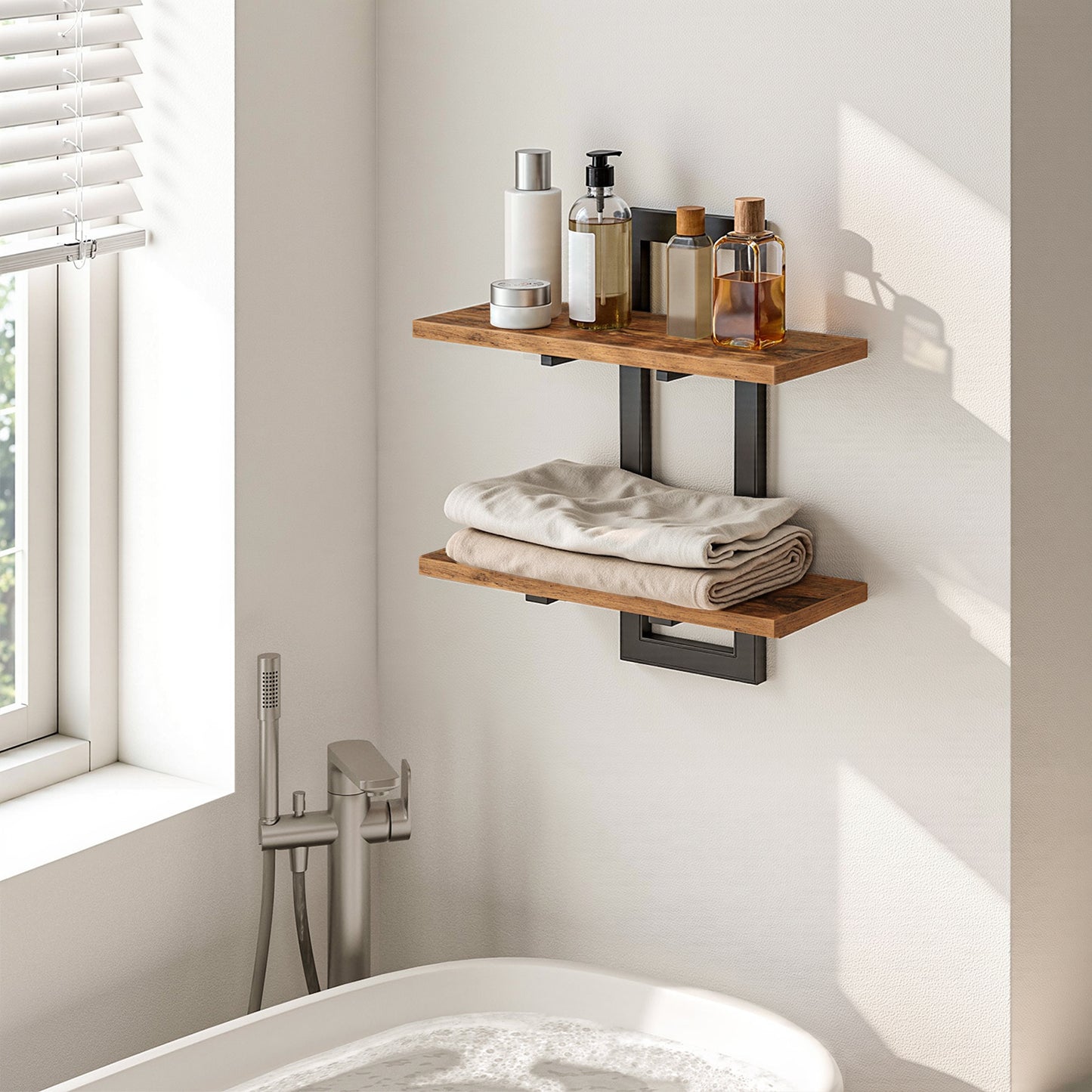 HOOBRO 15-inch Wall-Mounted Shelf /2PICS