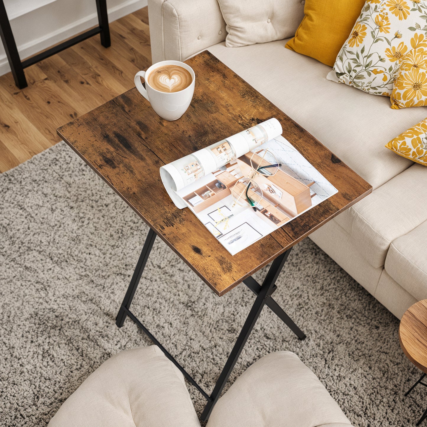 HOOBRO Folding TV Tray Table for Small Space / 2PICS