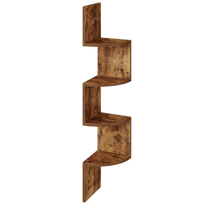 HOOBRO 4-Tier Wall-Mounted Corner Shelf / 2pics
