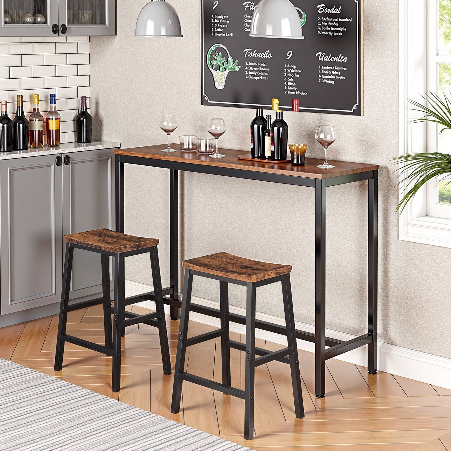 HOOBRO Kitchen Saddle Bar Stool / 2 PICS