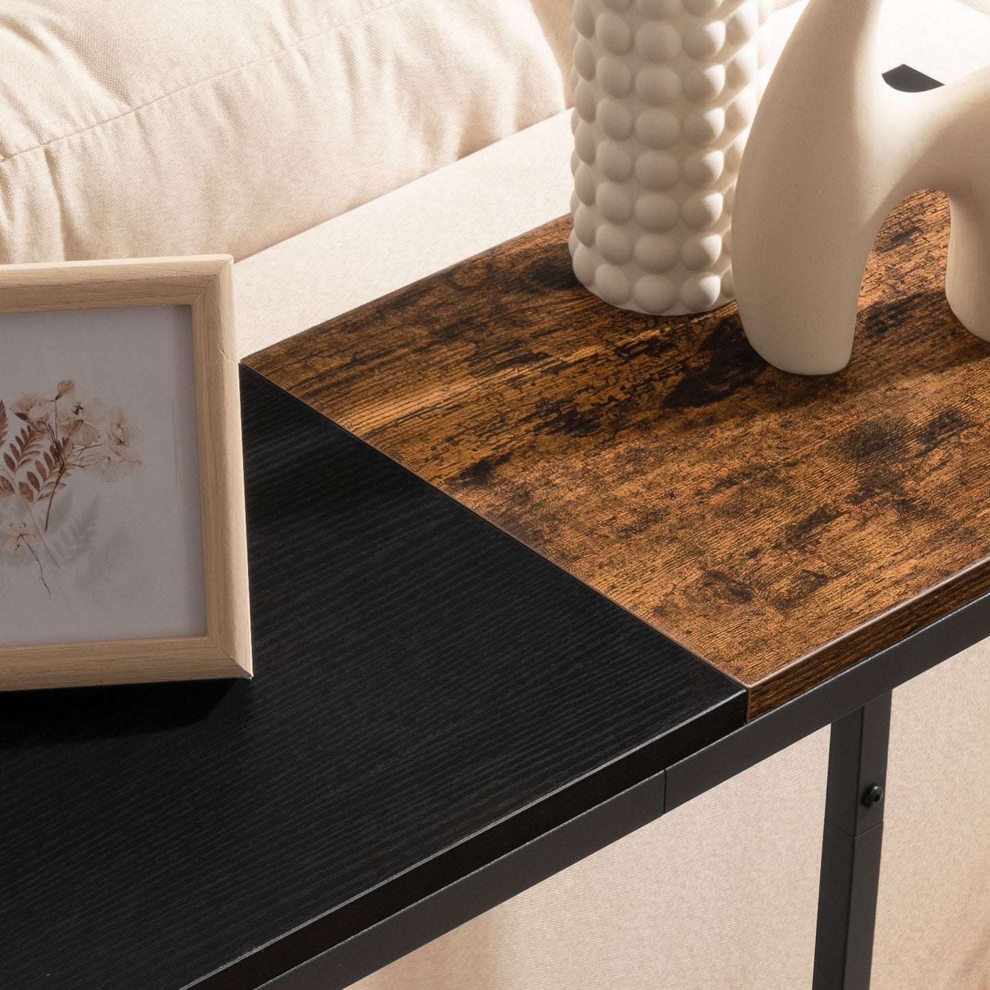 HOOBRO 44.9-inch Narrow Console Table with Power Outlets
