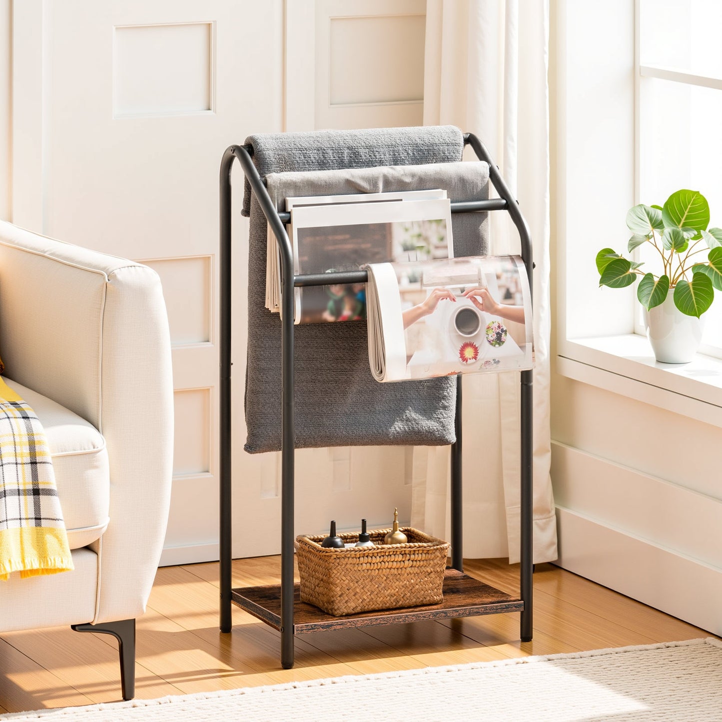 HOOBRO 4-Tier Freestanding Towel Rack