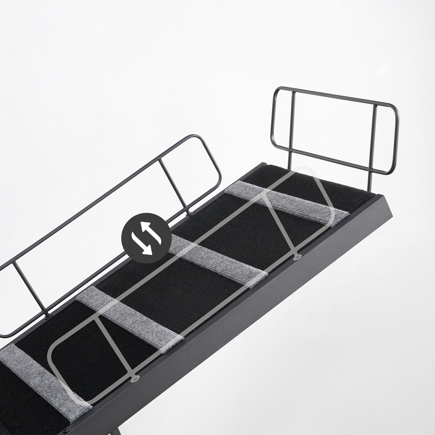 HOOBRO 63-inch L 4-Level Height Adjustable Dog Ramp for Bed