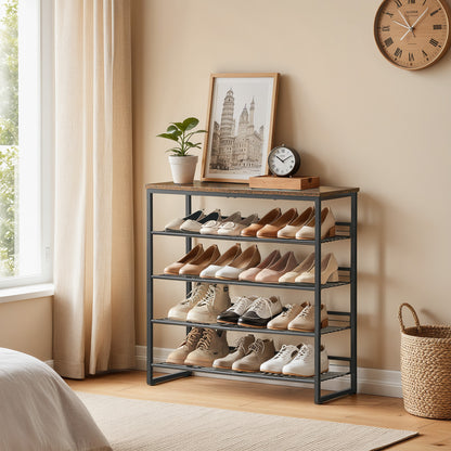 HOOBRO 5-Tier Adjustable Shoe Rack Holds 16-20 Pairs