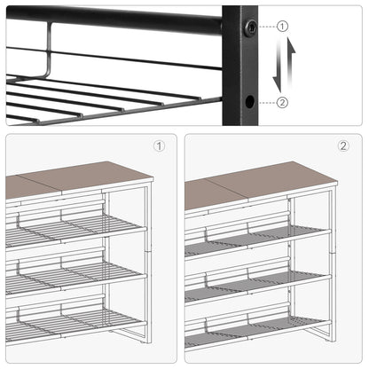 HOOBRO 5-Tier Adjustable Shoe Rack Holds 16-20 Pairs