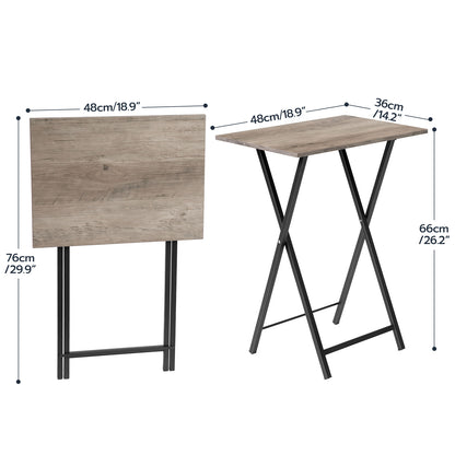 HOOBRO Folding TV Tray Table for Small Space / 2PICS